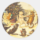 Recherche de louis wain autocollants Vintage