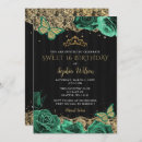 Recherche de black rose gold anniversaire invitations Parties scintillant