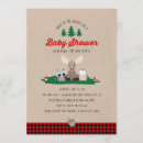 Recherche de bois rustique baby shower invitations Raton laveur