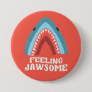 Recherche de requin drôle badges Sous la mer