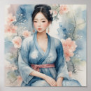 Recherche de femme asiatique posters Aquarelle