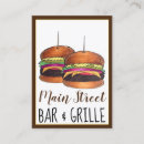 Recherche de hamburgers cartes visite Nourriture