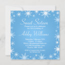 Recherche de bonbon moderne 16 invitations Bleu