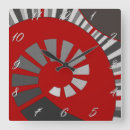 Recherche de pois rouge et blanc horloges Élégant