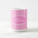 Recherche de rose de point de polka tasses Blanc