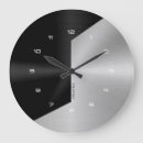 Recherche de noir argent horloges Géométrique