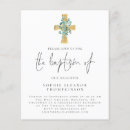 Recherche de verticales 11x14 baptême invitations Élégant
