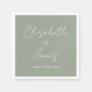 Recherche de vert mariage serviettes Classique