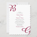 Recherche de maroon mariage invitations Monogramme