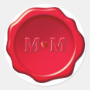 Recherche de initial cœur autocollants Rouge