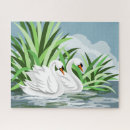 Recherche de cygne blanc puzzles Oiseaux