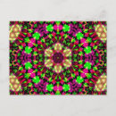 Recherche de motif psychédélique cartes postales Brillant