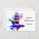 Recherche de pirates vœux cartes Aquarelle