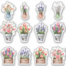 Recherche de pot fleurs autocollants Lavande