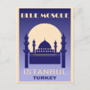 Recherche de mosquée bleue cartes postales Illustration