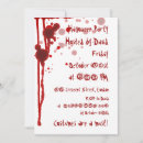 Recherche de sang éclaboussure invitations Rouge