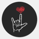 Recherche de langue des signes autocollants Alphabet asl