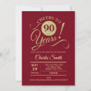 Recherche de rouge foncé invitations Fête d'anniversaire