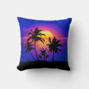 Recherche de palmiers tropicaux coussins Coucher de soleil