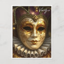 Recherche de masque de carnaval cartes postales Venezia
