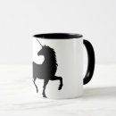 Recherche de licorne noire tasses Blanc