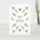Recherche de colibri bleu vœux cartes Oiseau