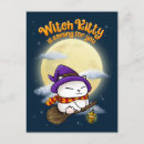 Recherche de chat halloween cartes postales Sorcière de chat