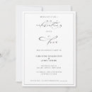 Recherche de noir et blanc fiançailles invitations Calligraphie