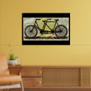 Zoek naar vintage fiets kunst Tandem