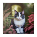 Recherche de chat noir et blanc carreaux Félin