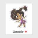 Recherche de personnages dessin animé autocollants Girl
