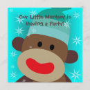 Recherche de singe de chaussette invitations Enfants