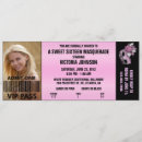 Recherche de vip pass 16ans anniversaire invitations Seize