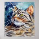 Zoek naar maine coon kunst Waterverf