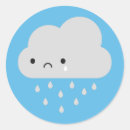 Recherche de nuage de kawaii autocollants Pluie