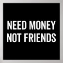 Zoek naar geld posters Humor