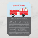 Zoek naar fire engine uitnodigingen Rood