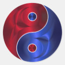 Recherche de yin yang autocollants Rouge
