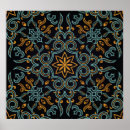 Recherche de motif baroque posters Noir