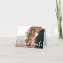 Recherche de love and thanks mariage remerciements cartes Élégant