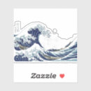 Recherche de vague hokusai autocollants Boisé
