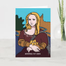 Recherche de mona lisa vœux cartes Leonardo da vinci