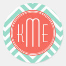 Recherche de monogrammes faits sur commande autocollants Décoré d'un monogramme