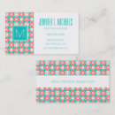 Recherche de motif ethnique cartes visite Bleu