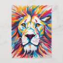 Recherche de lion abstrait cartes postales Peinture