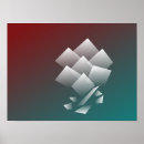 Recherche de fleurs turquoise posters Blanc