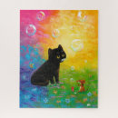 Recherche de peinture de chat puzzles Fleurs