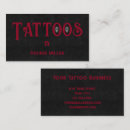 Recherche de tatoueur cartes visite Gothique