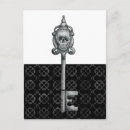 Recherche de crâne noir et blanc cartes postales Dessin