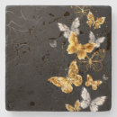 Zoek naar vlinders onderzetters Goud